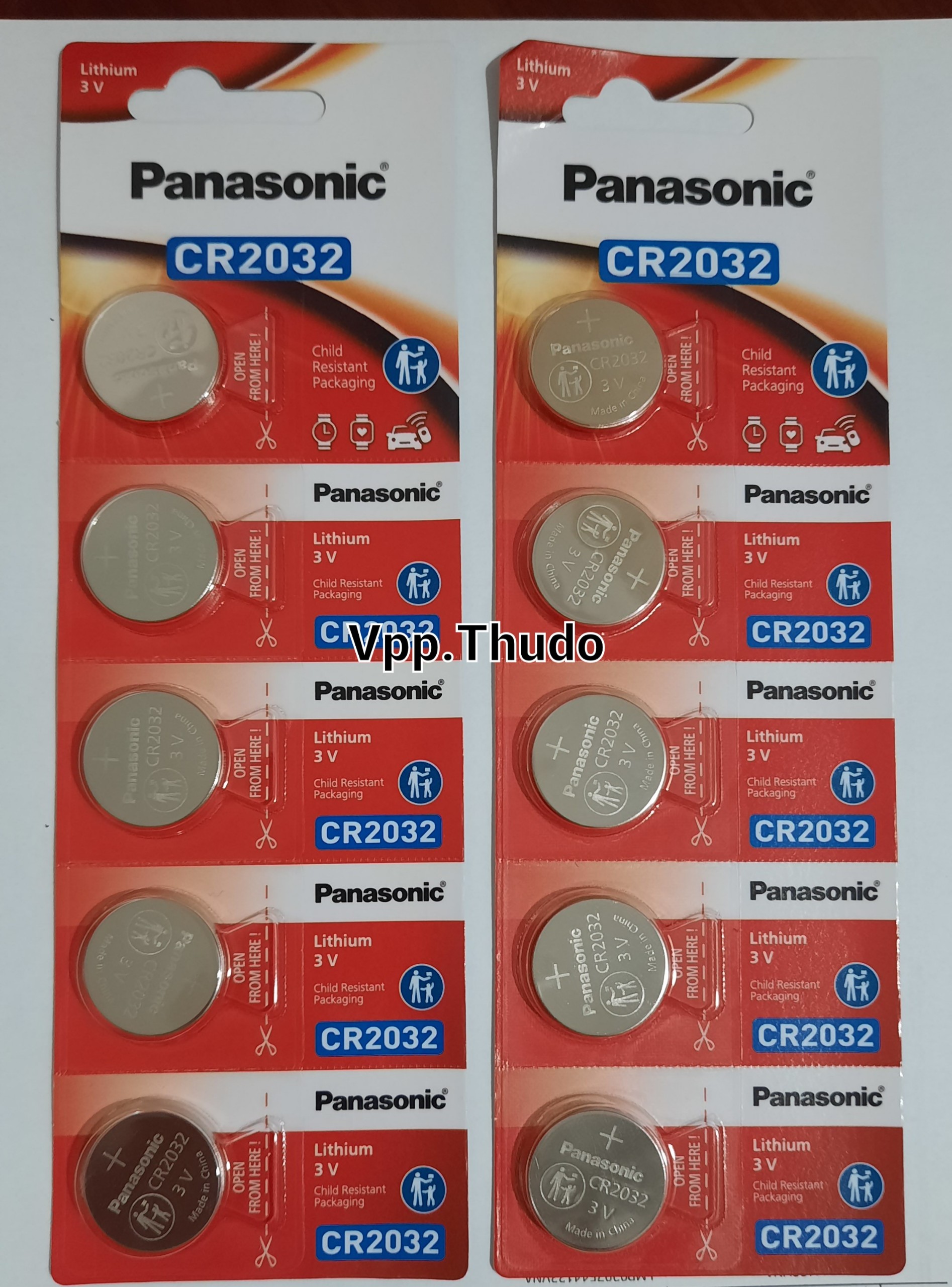 Pin Panasonic CR2032 Lithium 3v (vị 5 viên)