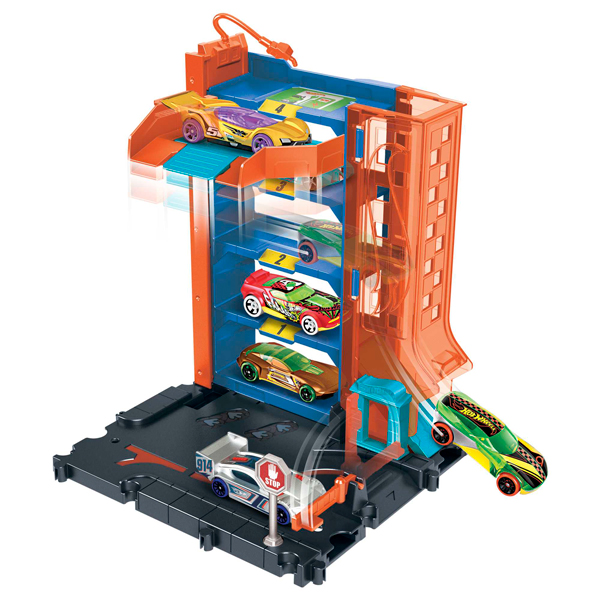 Đồ chơi mô hinh trạm giữ xe hot wheels city downtown car park - hot wheels hdr28/hdr24