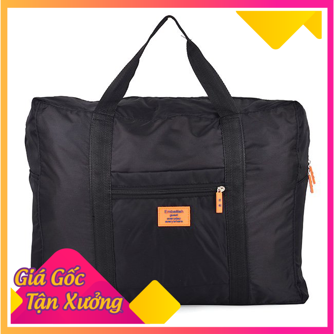 Túi đựng đồ du lịch loại lớn chống thấm xếp gọn (Đen) Hàng Tốt