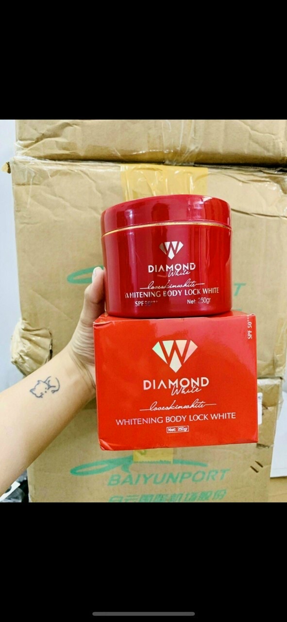KEM BODY PHẤN TƯƠI DƯỠNG TRẮNG DA DIAMOND WHITE 250GR