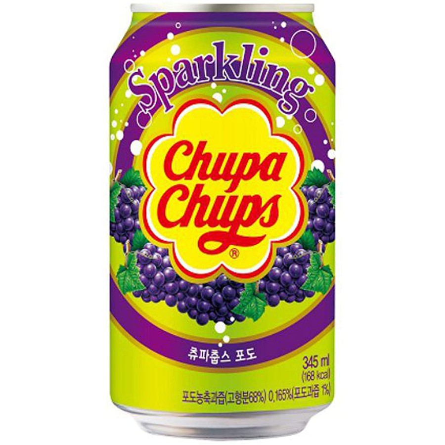 (3 Vị) Nước ngọt soda Sparkling Chupa Chups lon 345ml