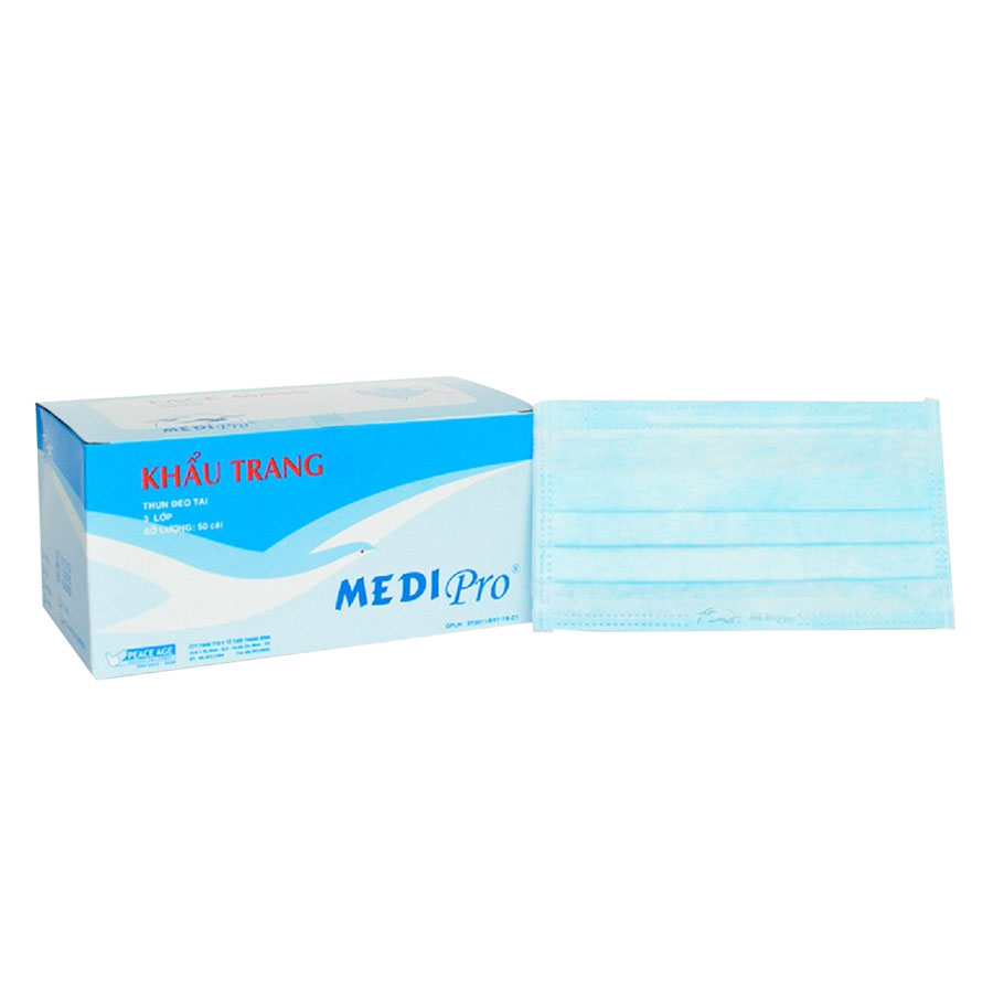 Khẩu Trang Y Tế Medi Pro (Hộp 50 Cái - 3 Lớp)