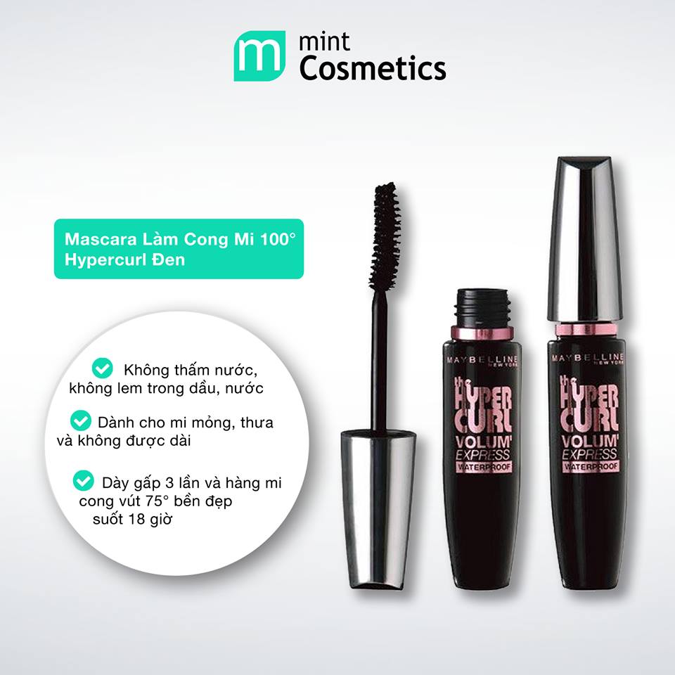 Mascara Maybelline The Hyper Curl Volum Express Waterproof