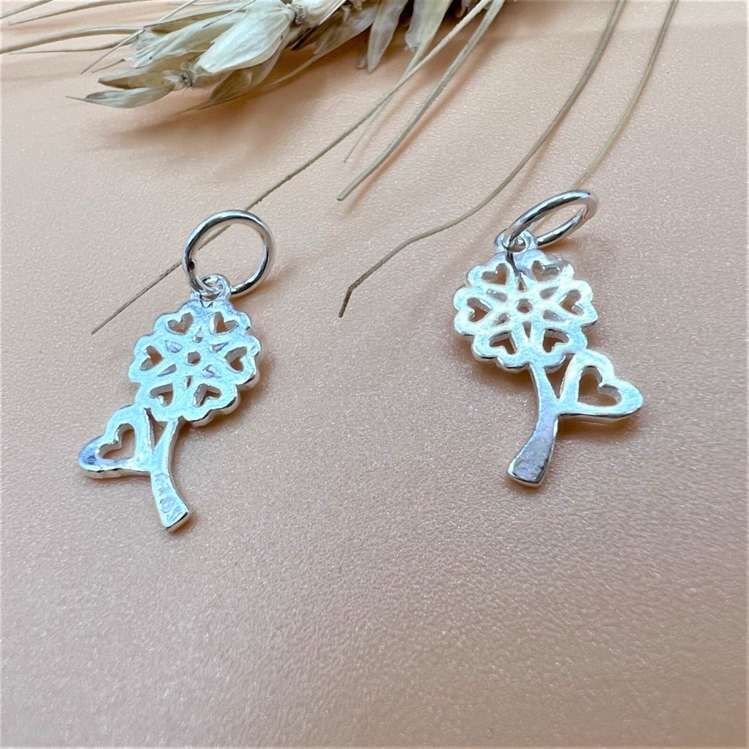 Charm treo hình cây trái tim - charm bạc 925 - mã cb760