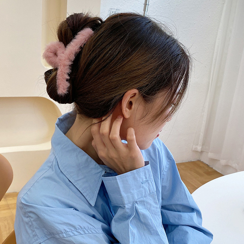 Kẹp Tóc Phối Lông Thỏ Đáng Yêu Thời Trang Dễ Thương Cho Nữ