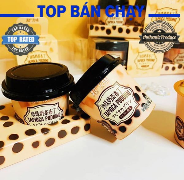[ Sẵn hàng ] 1 lốc 3 hộp Thạch PUDDING TRÂN CHÂU TRÀ SỮA TAPIOCA