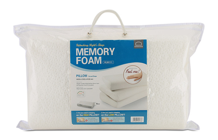 Gối Memory foam 50D Lock&Lock hình cong – HLW111