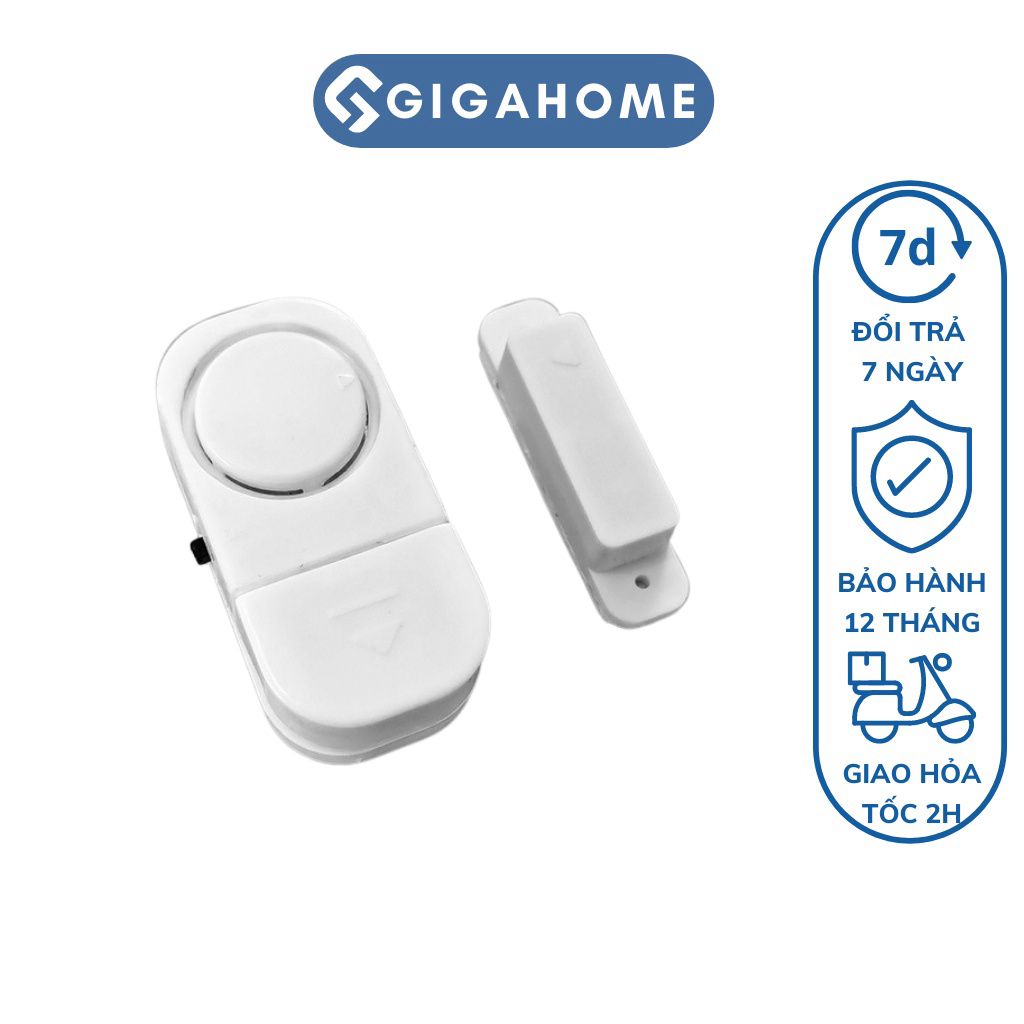 Chuông báo động chống trộm gigahome gắn cửa không dây, cảm ứng từ kêu to 2579