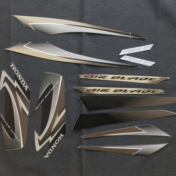 [HCM]BỘ TEM XE MÁY TEM 3 LỚP AIR BLADE THÁI 2009 MẪU MỚI MÀU XÁM LÔNG CHUỘT