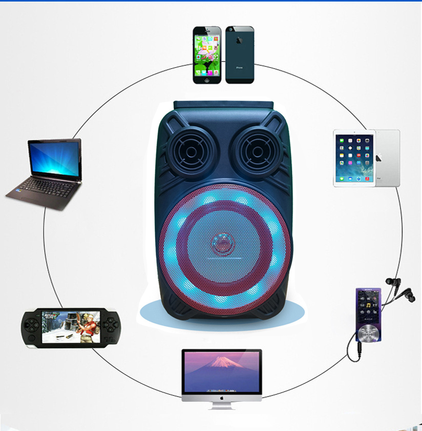 Loa Bluetooth Karaoke Bluetooth 1206 Tiện lợi Âm to Bass Mạnh Cực đã- Loa bluetooth không dây giá rẻ- Loa Karaoke Tại Nhà Thiết Kế Bắt Mắt