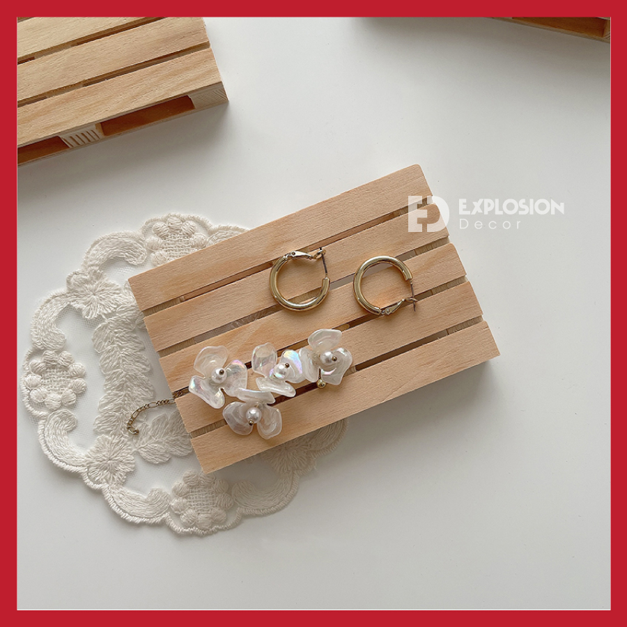 MIẾNG GỖ PALLET LÓT LY TRANG TRÍ CHỤP HÌNH