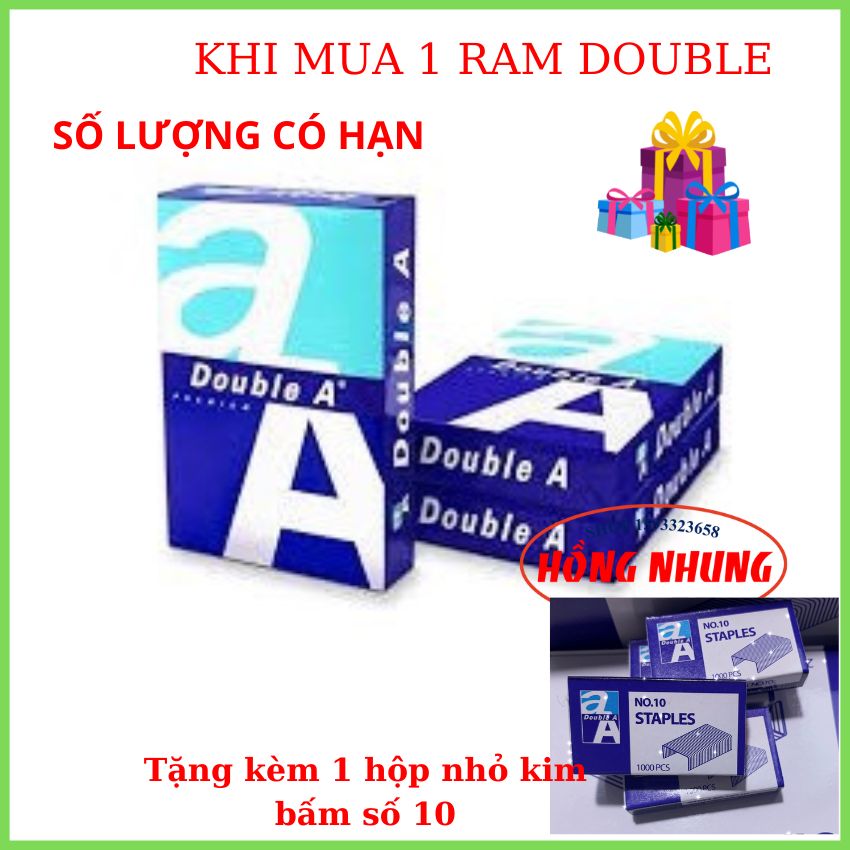 500 Tờ = 1 ream Giấy Double A Định Lượng 70 Gsm/ 80 Gsm, Giấy In Đẹp, Không Bị Kẹt Giấy, Hàng Chính Hãng