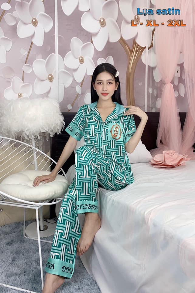 BỘ PIJAMA LỤA SATIN CAO CẤP - TAY NGẮN ( 48-75KG)