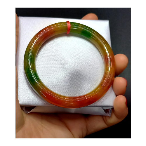 Chiếc Vòng cẩm thạch tứ quý bản tròn phong cách lịch lãm,quà tặng ý nghĩa,đủ side