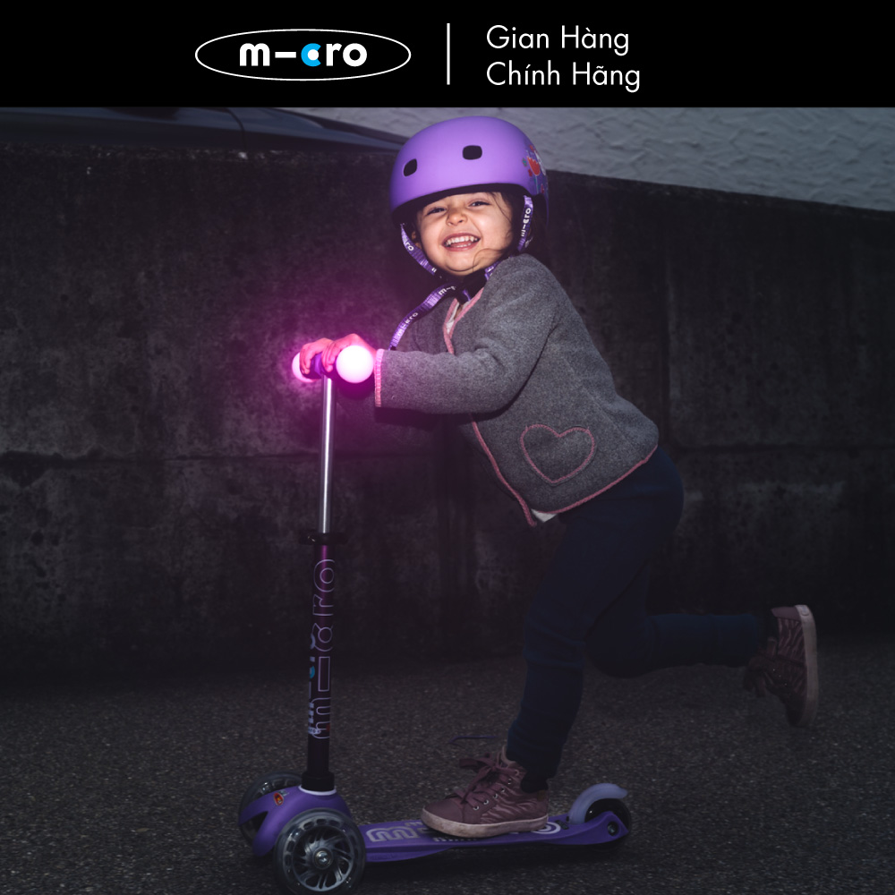 Xe trượt scooter Micro Mini Deluxe Magic (phiên bản tay cầm và bánh xe đèn LED)