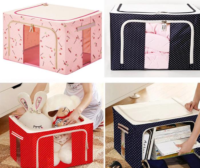 Combo 2 tủ vải khung thép 2 cửa 66l cao cấp