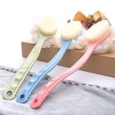 [HCM]Bàn chải chà lưng kèm bông tắm 2in1
