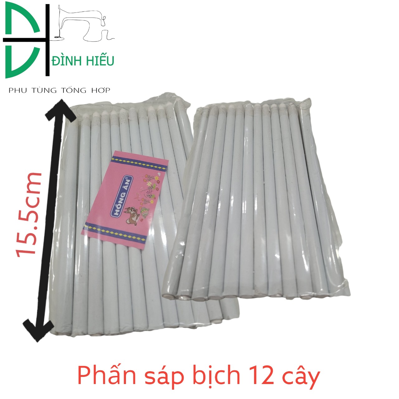Phấn sáp bịch 12 cây dài 15,5cm hiệu Hồng Ân