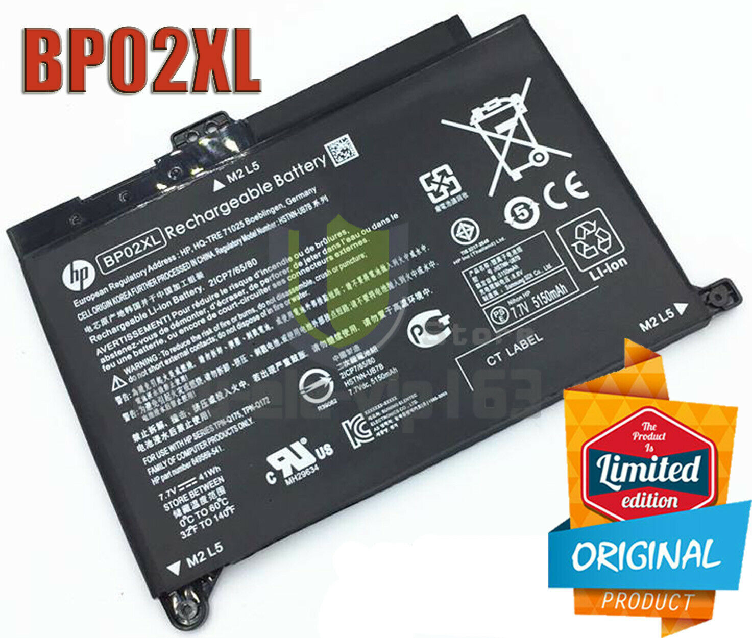 Pin hp bp02xl bp02041xl 15-au018wm hstnn-lb7h hstnn-ub7b, hp pavilion notebook pc 15 au010wm, pavilion 15-au 15-au030wm