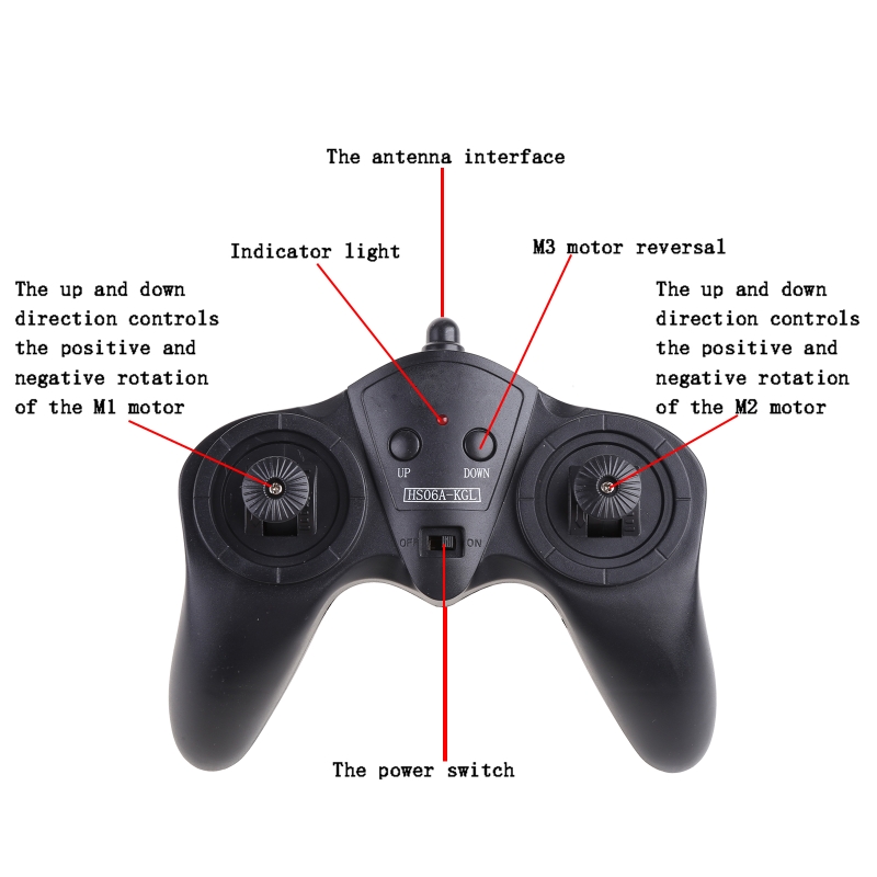 2.4G Transmitter 6 Channel Remote Control Receiver DC 3.5-6 DIY Car Model Ship 50 Meter