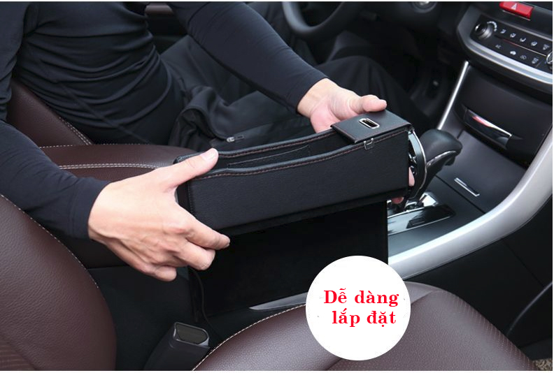 Khay để đồ khe ghế ô tô loại xịn, phụ kiện ô tô - Ghế phụ