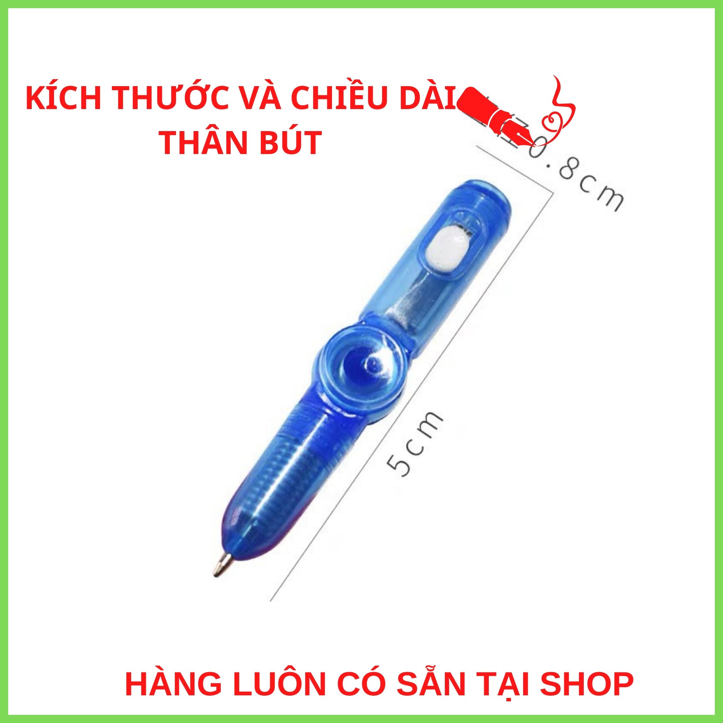 Bút Xoay Có Đèn Led, Hình Con Quay Phát Sáng ,Giúp Giảm Căng Thẳng Độc Đáo.