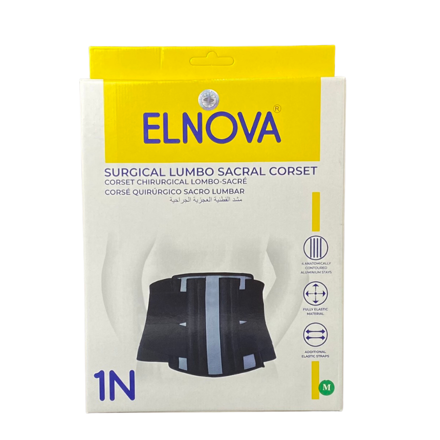 Đai Lưng Cột Sống - Đai cố định thắt lưng cột sống Elnova 1321 ( Màu đen) - LIKIMA
