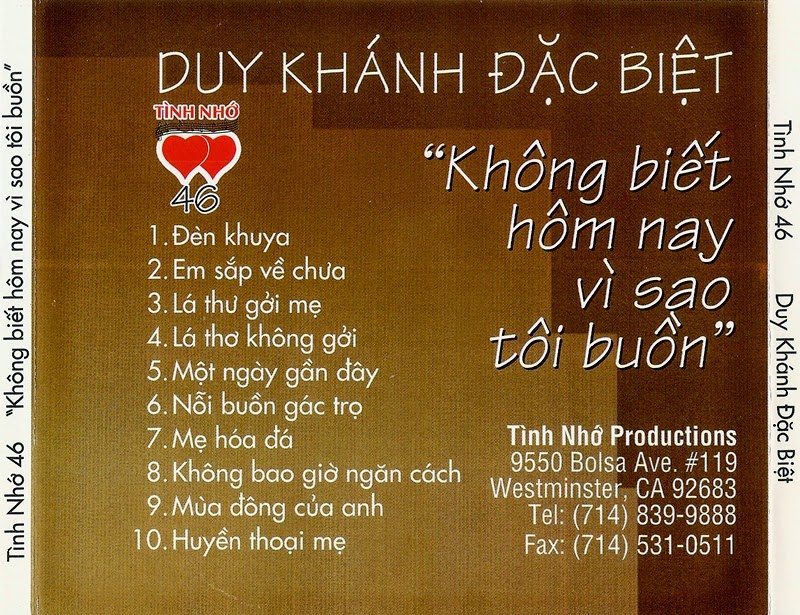 [MDCD] Bộ 5 Đĩa CD Duy Khánh Tuyển Chọn