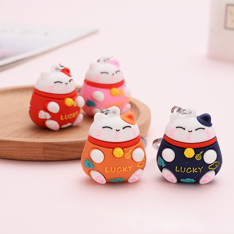 Móc khóa mèo thần tài Lucky ú nu