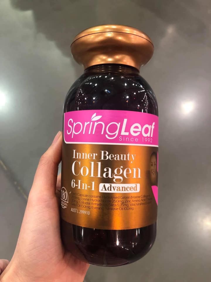 Collagen 6 in 1 Spring Leaf - 180 viên ĐỦ BILL