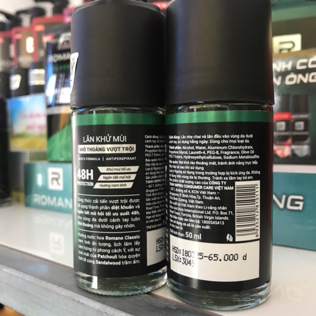 Lăn khử mùi nam Romano Classic 50ml