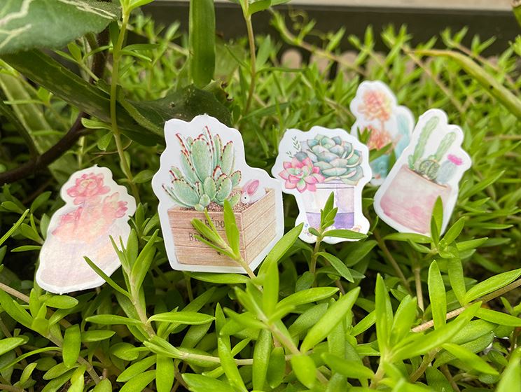 Bộ 45 Sticker Hàn Quốc hình Hoa Xinh dán trang trí E25