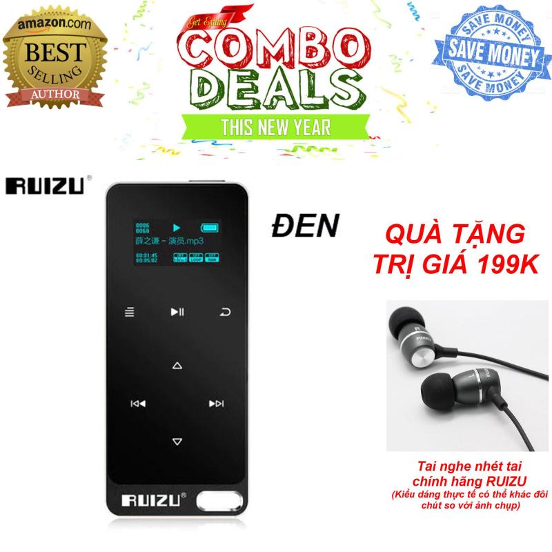 Máy ghi âm, nghe nhạc MP3 Lossless RUIZU X05 (Đen) [Công ty nhập khẩu và phân phối] - Bảo hành 6 tháng lỗi đổi mới + TẶNG tai nghe nhét tai RUIZU chất lượng cao trị giá 199K