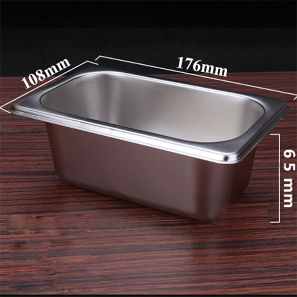 Khay inox đựng thực phẩm GN 1/9 sâu 65mm