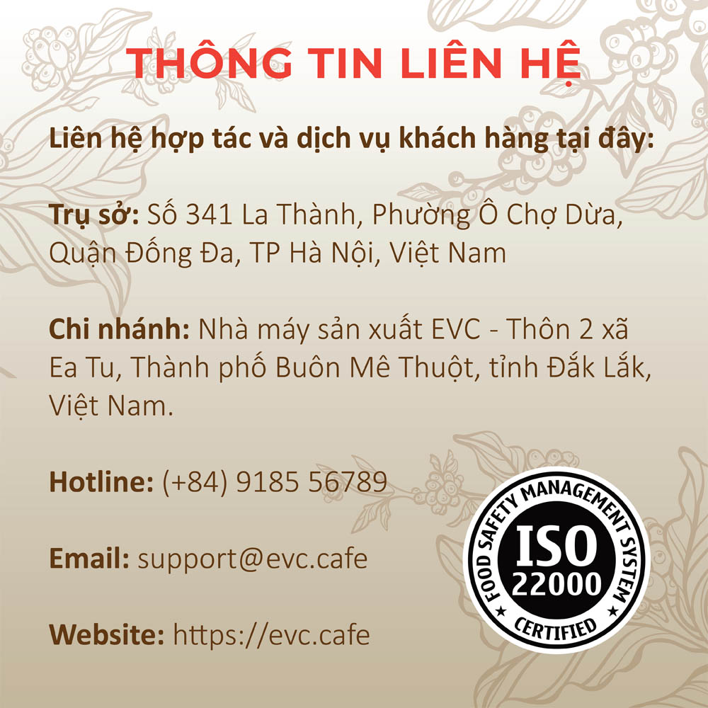Cà phê hòa tan 3in1 - EVC Blendy Nature - Gấp đôi vị cà phê (16 gói x 16 gram)