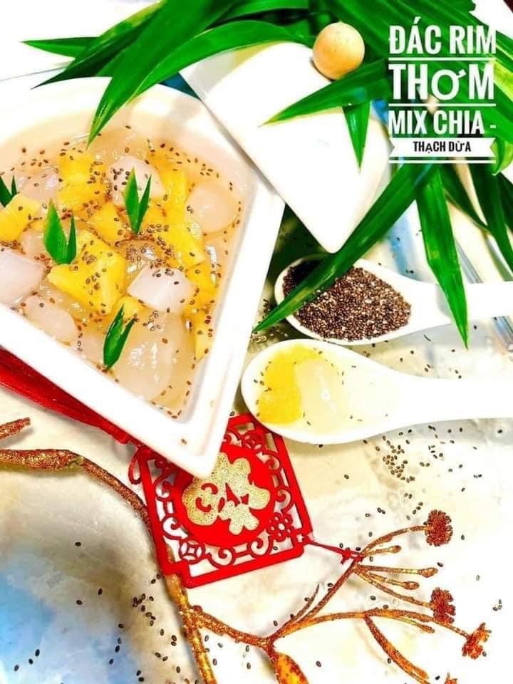 ￼Đác rim thơm mix chia thạch dừa hủ 1kg