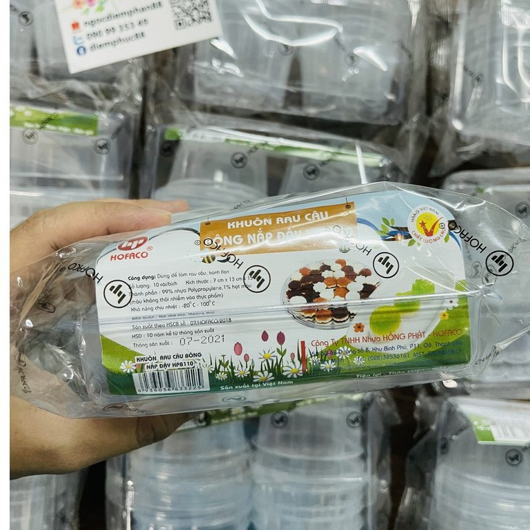 Khuôn rau câu bông có nắp đậy