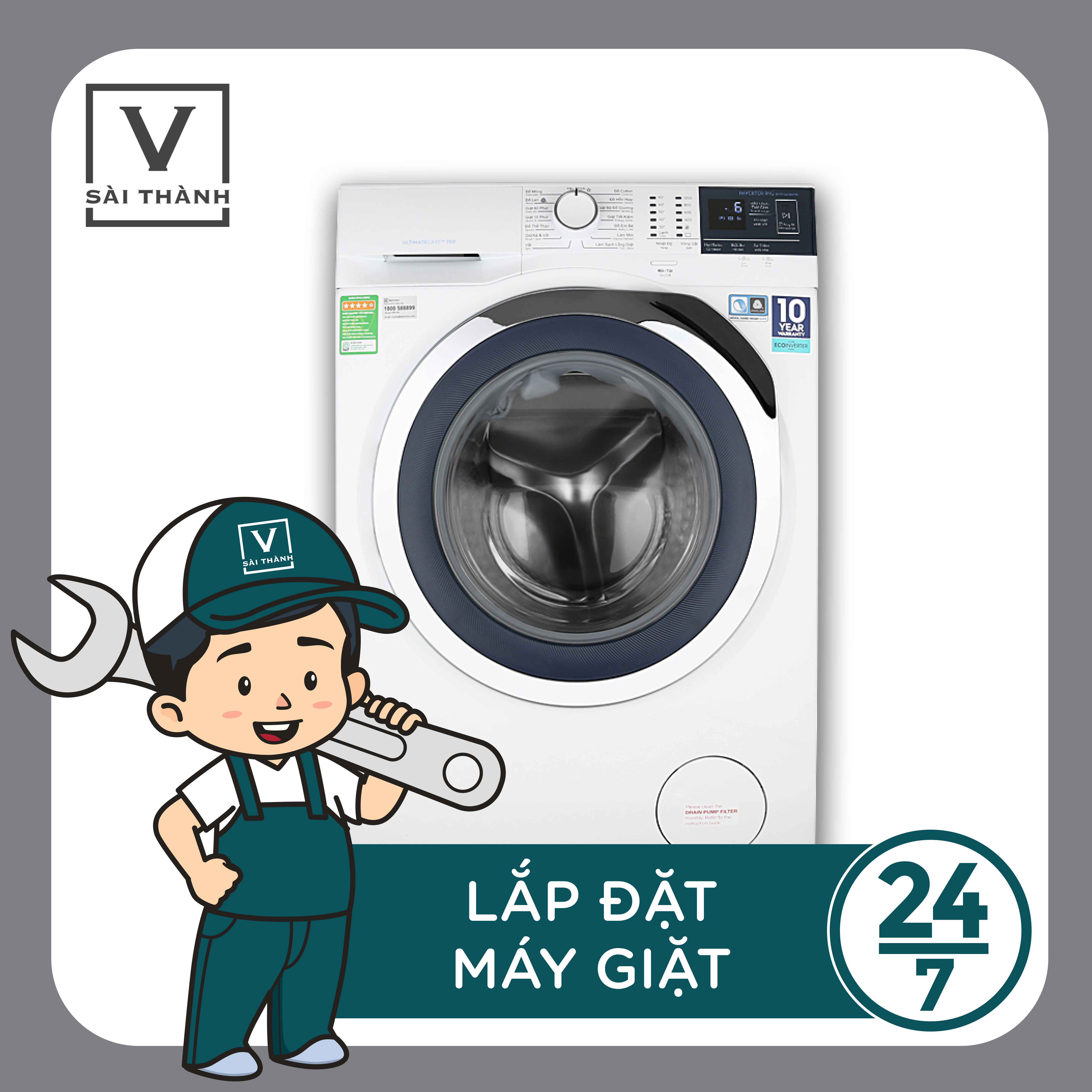 [HCM] Dịch Vụ Vệ sinh Máy Giặt - Lồng Đứng
