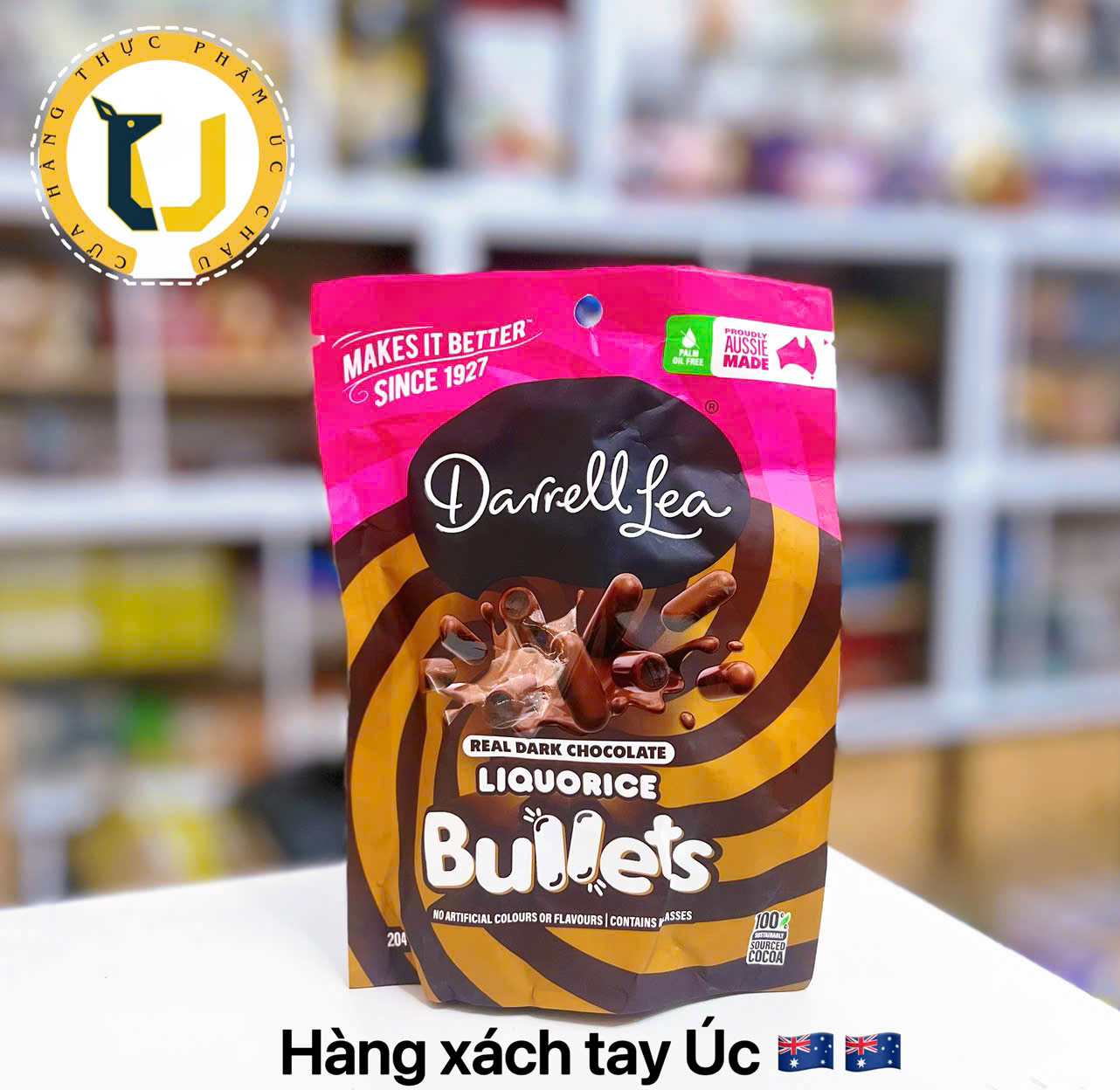 (MUA2 TẶNG1) Kẹo socola ÚC DARRELL LEA BB's and Bullets chocolate nhiều vị