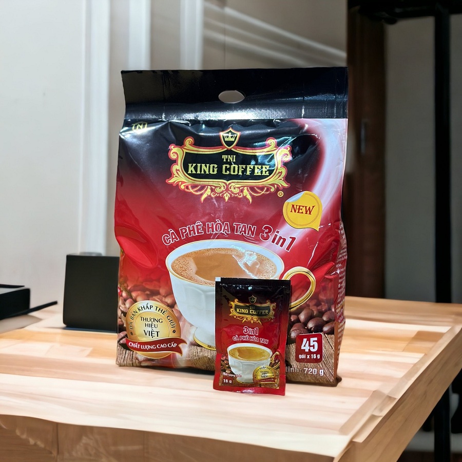 (THÙNG 10 TÚI) CÀ PHÊ SỮA KING COFFEE - TÚI 45 GÓI
