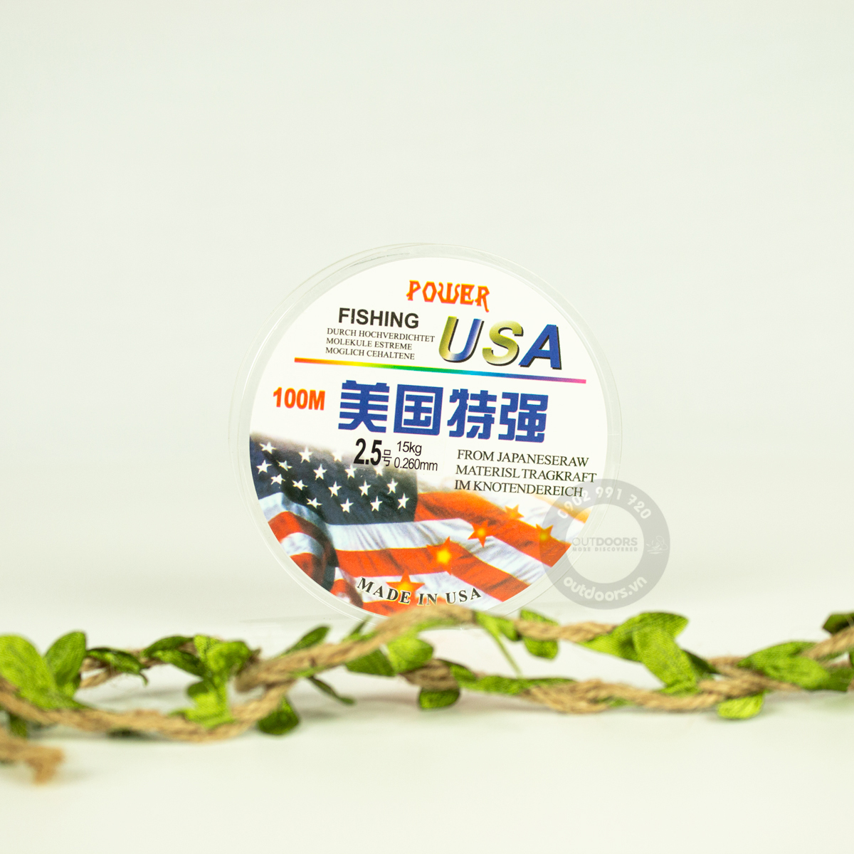 Dây cước câu cá USA POWER 100M ( màu trắng)