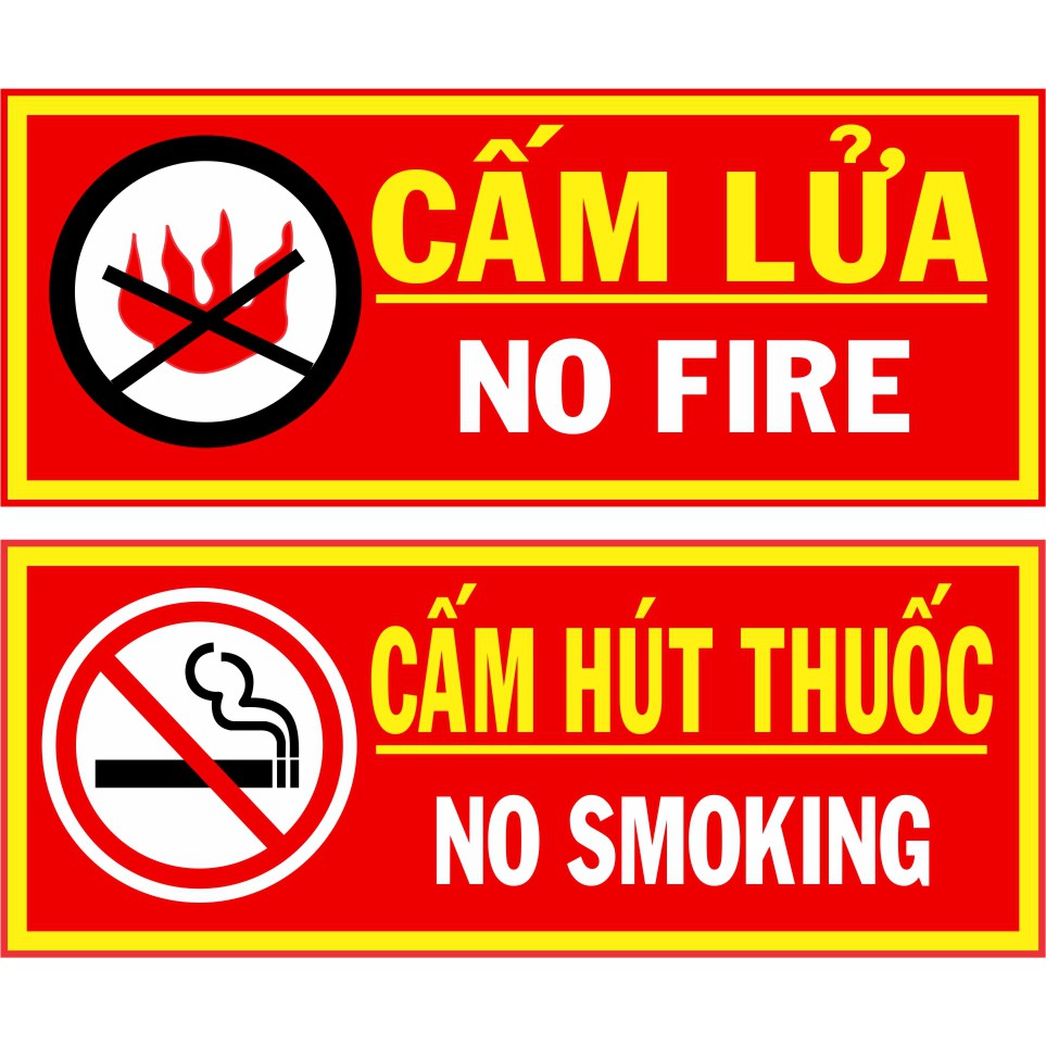 Biển báo cấm hút thuốc, cấm lửa