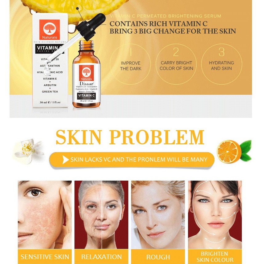 Serum Trắng Da Mờ Thâm Disaar Vitamin C 30ml