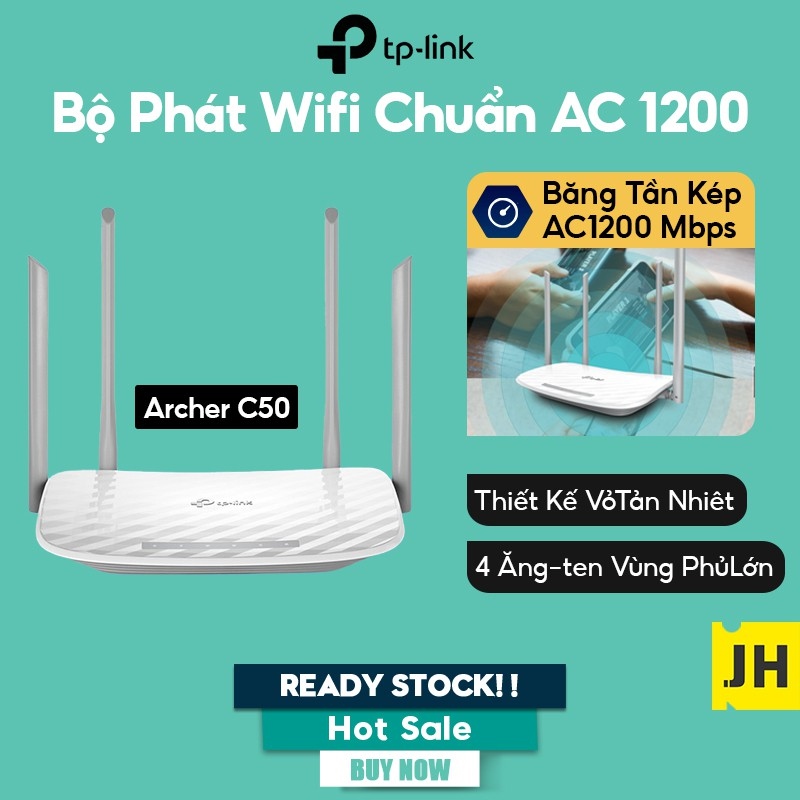 Bộ Phát Wifi TP-Link Archer C50 Chuẩn AC 1200Mbps