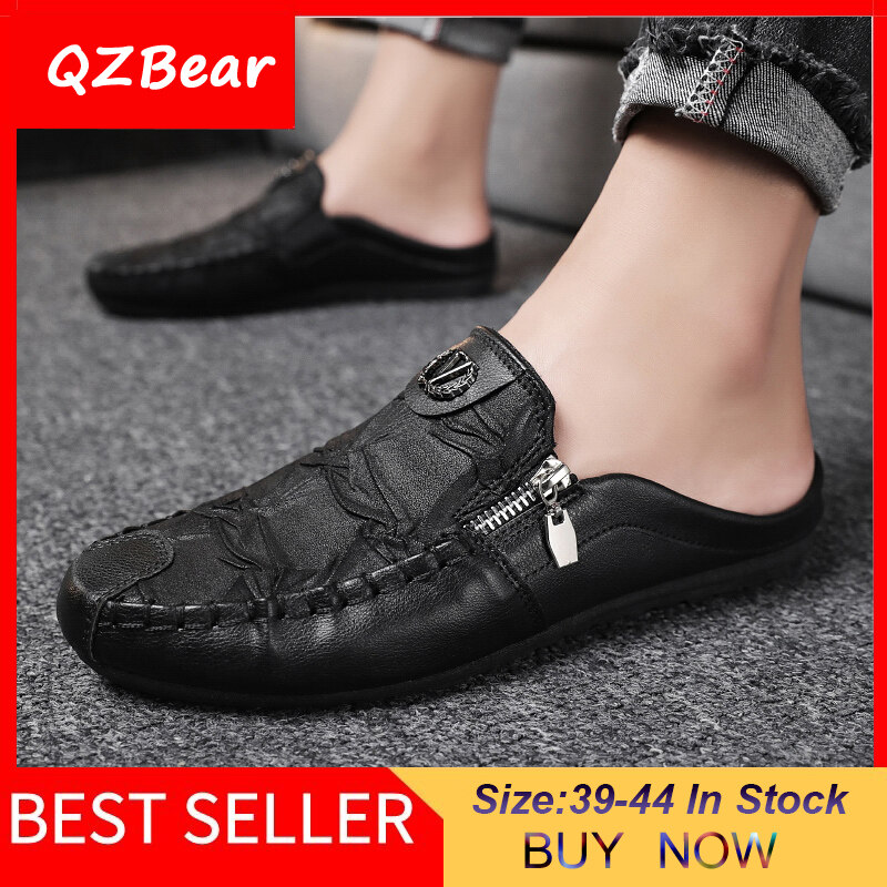 Hàn Quốc một nửa giày cho nam giới nửa dép phẳng Dép lười biếng giày Loafers cho nam giới 2021 mới thời trang giản dị Giày con La cho men826