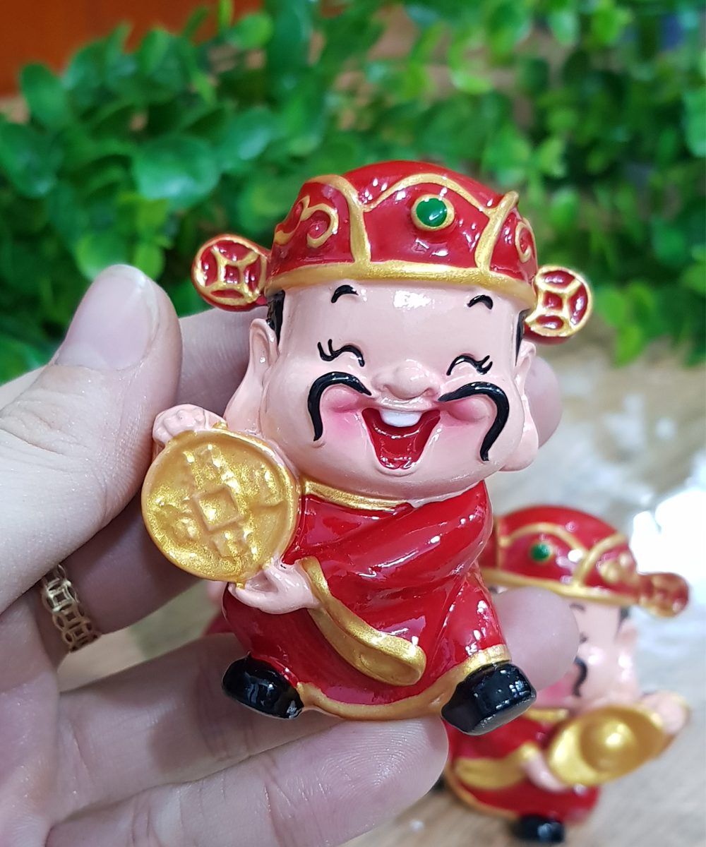 [HCM]Bộ 03 tượng chibi Thần Tài size 6cm chiêu tài - may mắn