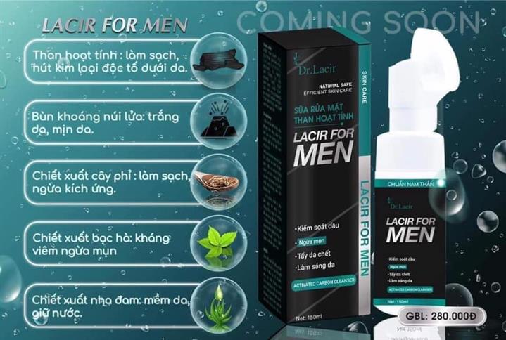 [HCM]Sữa Rửa Mặt Dành Cho Nam Lacir For Men 150ml (Lamer Care - Dr. Lacir)