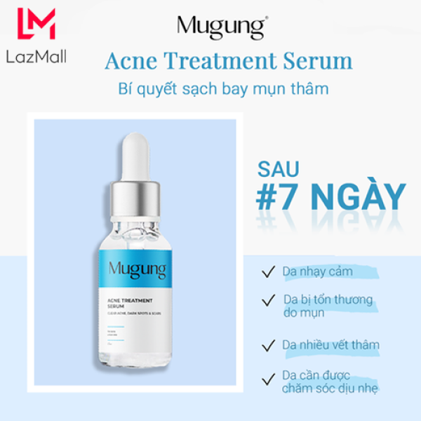 Serum giảm mụn Mugung 7 ngày hiệu quả giảm mụn đầu đen mụn bọc (Làm xẹp không bong da) Acne Treatment 15ml giá rẻ