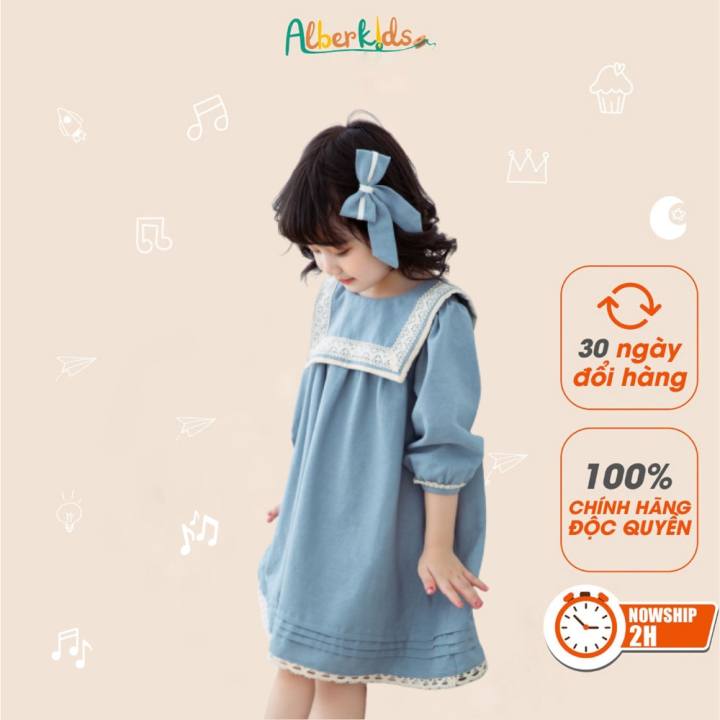Váy bé gái ALBERKIDS tay dài Lola xanh lam công chúa xinh đẹp cho trẻ em gái từ 2,3,4,5,6,7,8,9,10,11,12 tuổi – Alberkids ,SKU : 1504545077_VNAMZ-6303120711 >>>🇻🇳 Top1Vietnam 🛒>>> lazada.vn 🇻🇳🇻🇳🇻🇳🛒🛍🛒