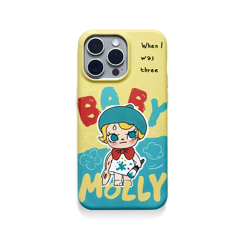 POP MART Baby MOLLY When I Was three!Series Action Figures - Phone Case for iPhone 15 Pro Max